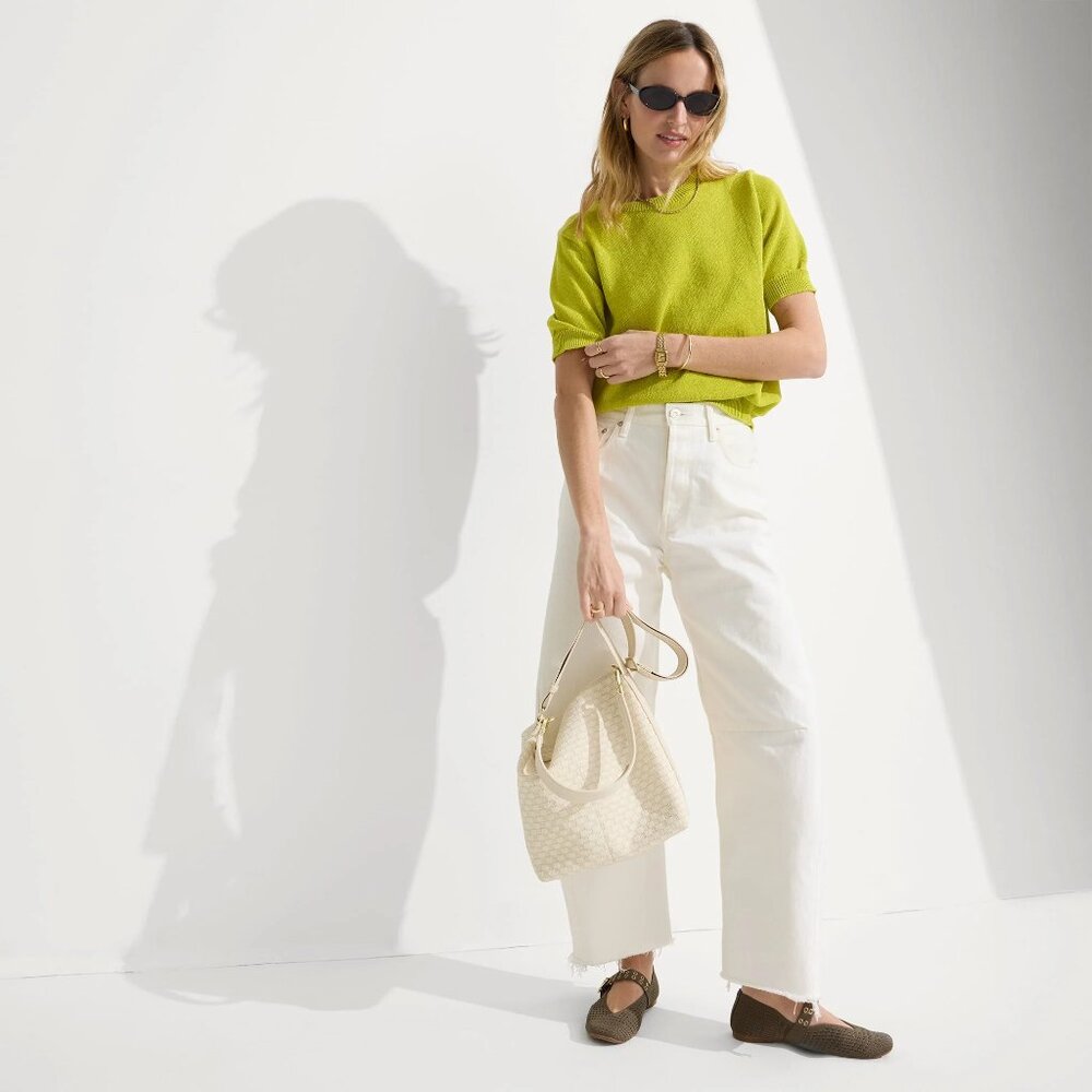 Rothy's The Mini Zip Bucket in White Sand - Picture 6 of 6
